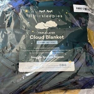 Emerald plaid cloud blanket LS